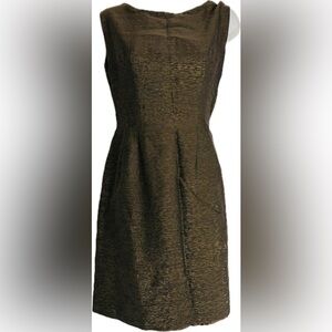 Brown and gold 1960s dress